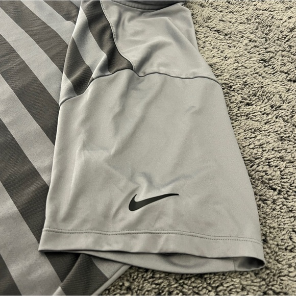 Nike Dri Fit Performance Polo Men XXL 2XL Gray Short Sleeve Dri Fit Shirt EUC! - Picture 3 of 7